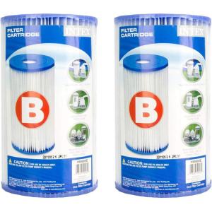 image:imageIntex Easy Set Type B Replacement Filter Cartridge for Above Ground Outdoor Swimming Pools with Dacron Paper for Ultimate Filtration 9 Pack2 Pack