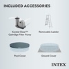 image:imageIntex 26731EH 18ft x 48in Outdoor Prism Frame Above Ground Swimming Pool Set with Cover Ladder Filter Pump and 6 Replacement Filters Gray