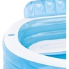 image:imageINTEX Swim Center Inflatable Family Lounge Pool BuiltIn Bench  Cup Holder  156 Gallon Capacity  90x86x31 Bundled with 120V Electric Air Pump