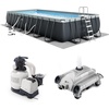 image:imageINTEX 26363EH Ultra XTR 24ft x 12ft x 52in Above Ground Swimming Pool Set with Sand Filter Pump and Automatic Pool Vacuum Cleaner