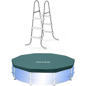 image:imageIntex Steel Frame Pool Ladder for 42 Wall Height Pools and 10 Round Pool Cover