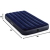 image:imageIntex 64765E DuraBeam Standard Classic Air Mattress with Inflatable Pillows FiberTech  Queen Size  Hand Pump  10in Bed Height  600lb Weight CapacityTwin