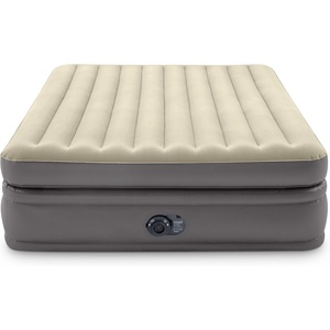 image:imageIntex 64163ED Queen Prime Comfort Elevated Air Mattress FiberTech  Queen Size  Builtin Electric Pump  20in Bed Height  600lb Weight CapacityQueen