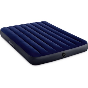 image:imageIntex 64765E DuraBeam Standard Classic Air Mattress with Inflatable Pillows FiberTech  Queen Size  Hand Pump  10in Bed Height  600lb Weight CapacityFull