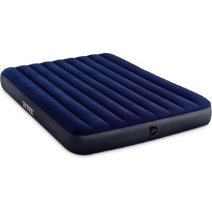 image:imageIntex 64765E DuraBeam Standard Classic Air Mattress with Inflatable Pillows FiberTech  Queen Size  Hand Pump  10in Bed Height  600lb Weight CapacityQueen