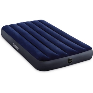 image:imageIntex 64765E DuraBeam Standard Classic Air Mattress with Inflatable Pillows FiberTech  Queen Size  Hand Pump  10in Bed Height  600lb Weight CapacityTwin