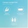 image:imageINTEX 57195EP Swim Center Inflatable Canopy Lounge Pool Builtin Bench  Detachable Canopy  Inflatable Foot Bath  109 x 87 x 54  Teal