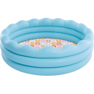 image:imageINTEX 56191EP Wavy Edge Inflatable Kiddie Pool 66 x 18  Blue  152 Gallon Capacity  for Kids Age 3