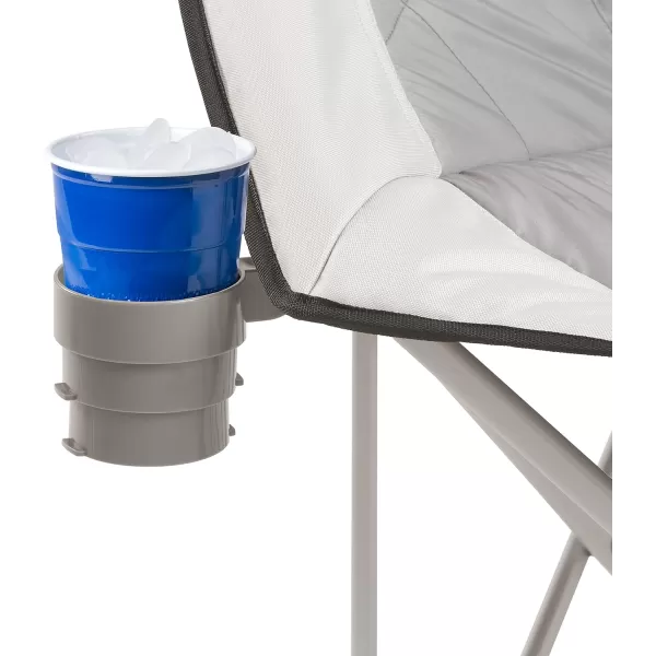 CORE 40025 Equipment Folding Oversized Padded Moon Round Saucer Chair with Carry Bag Gray 44 in X 8 in X 8 inRound Chair Grey
