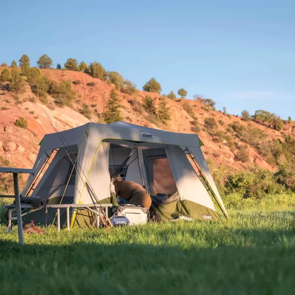 CORE Instant Cabin Tent  Multi Room Tent for Family  Large Pop Up Tent with Organization for Outdoor Camping Accessories  4 Person  6 Person  8 Person  10 Person Tent for Camping6 Person