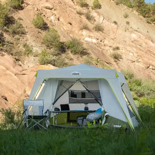 CORE Instant Cabin Tent  Multi Room Tent for Family  Large Pop Up Tent with Organization for Outdoor Camping Accessories  4 Person  6 Person  8 Person  10 Person Tent for Camping6 Person