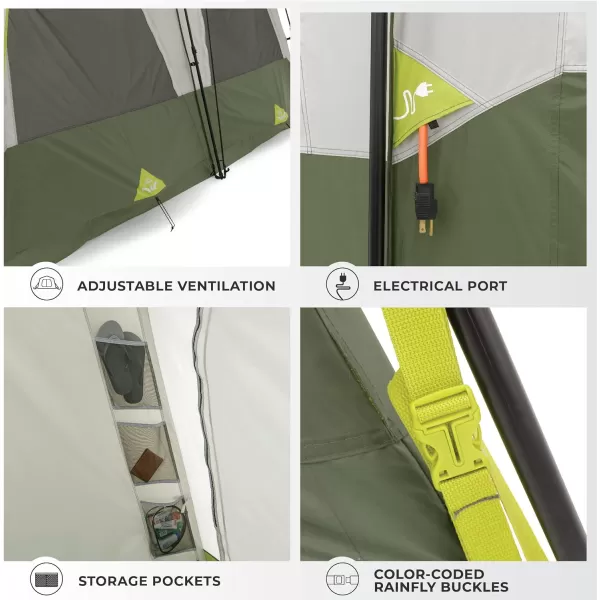 CORE Instant Cabin Tent  Multi Room Tent for Family  Large Pop Up Tent with Organization for Outdoor Camping Accessories  4 Person  6 Person  8 Person  10 Person Tent for Camping8 Person