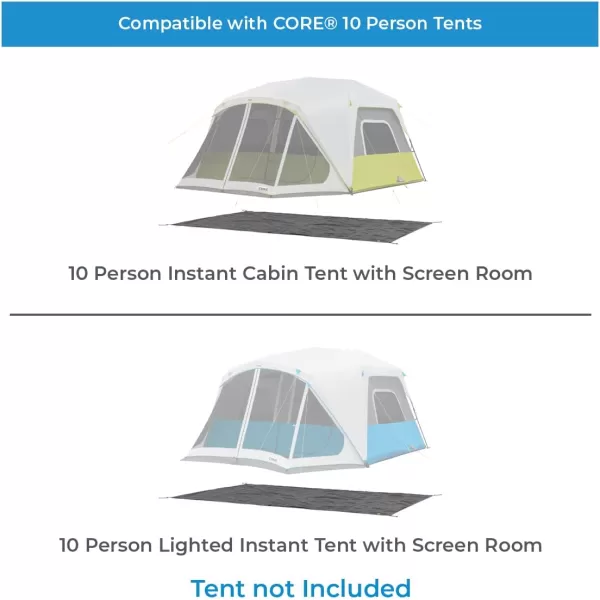 CORE Outdoor Tent Footprints  Perfect Tarp Camping Accessories10 Person Tent