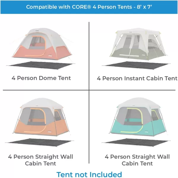 CORE Outdoor Tent Footprints  Perfect Tarp Camping Accessories4 Person Tent
