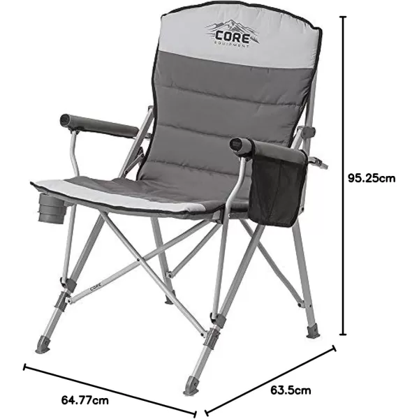 CORE Padded Mesh Hard Arm ChairHard Arm Chair Grey