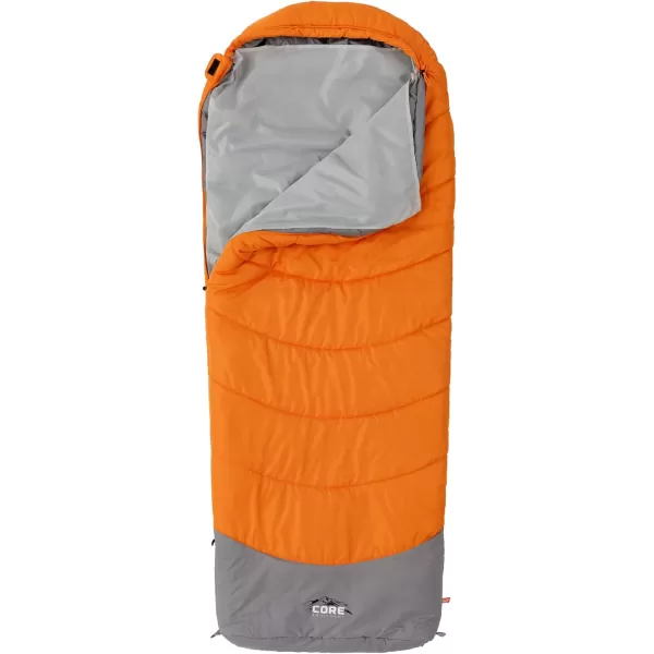 CORE Sleeping Bags for Adults  40 Degree ampamp 20 Degree Sleeping Bag Options for Outdoor and Travel  Convenient Storage Pocket for Camping Accessories  Builtin Straps for Sleeping Pad Compatibility40 Degree