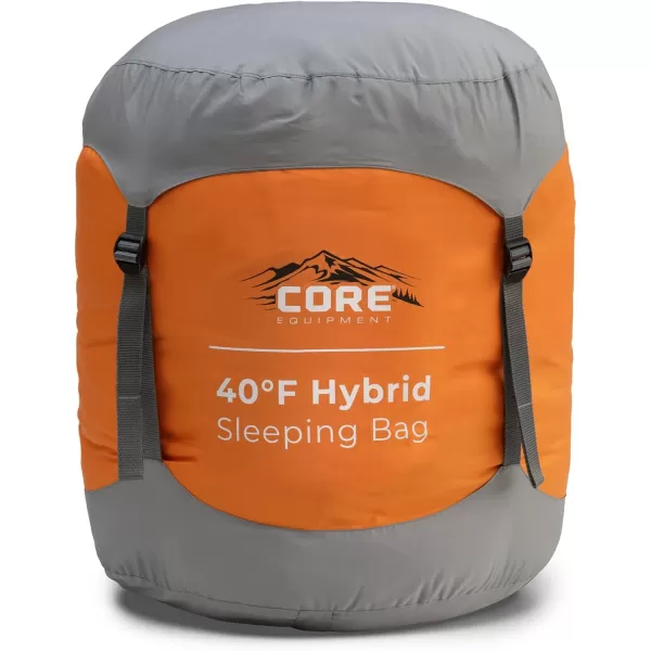 CORE Sleeping Bags for Adults  40 Degree ampamp 20 Degree Sleeping Bag Options for Outdoor and Travel  Convenient Storage Pocket for Camping Accessories  Builtin Straps for Sleeping Pad Compatibility40 Degree