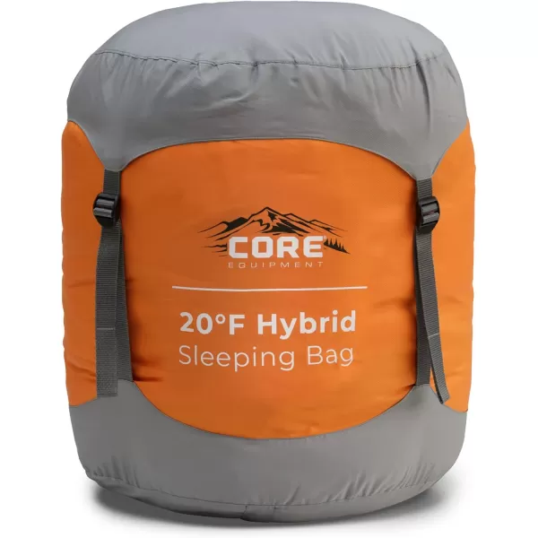 CORE Sleeping Bags for Adults  40 Degree ampamp 20 Degree Sleeping Bag Options for Outdoor and Travel  Convenient Storage Pocket for Camping Accessories  Builtin Straps for Sleeping Pad Compatibility20 Degree