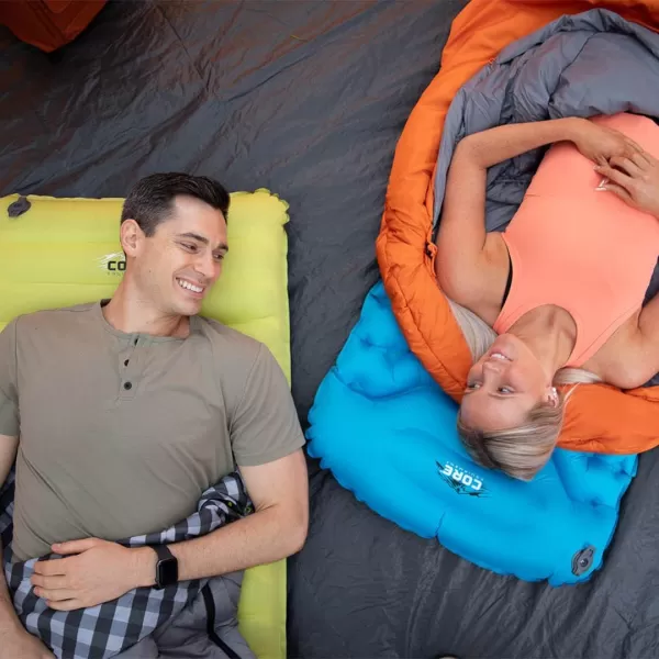CORE Sleeping Pad for Camping  Perfect Ultralight Sleeping Mat for Tents ampamp Camping Gear  Lightweight ampamp Inflatable Blow Up Mattress for Travel Hiking ampamp Outdoor Use