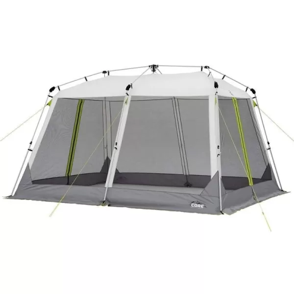 CORE 10x10 Instant Screen House  Folding and Portable Large Pop Up Tent Gazebo Canopy Shelter with Included Carry Bag  Perfect for Family Camping Outdoor Picnic Backyards and Tailgate12x10