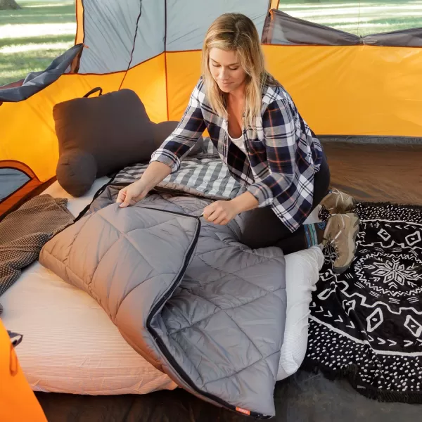 CORE 20 Deg Oversized Adult Sleeping Bag Gray