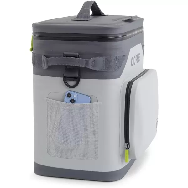 CORE Magnetic Leak Proof Cooler with Waterproof Zipper  Insulated Bag Portable Ice Chest Box  Best Soft Cooler for Food ampamp Beverages for Tailgating Car Camping Travel and Family Beach PicnicsGray 36 Can