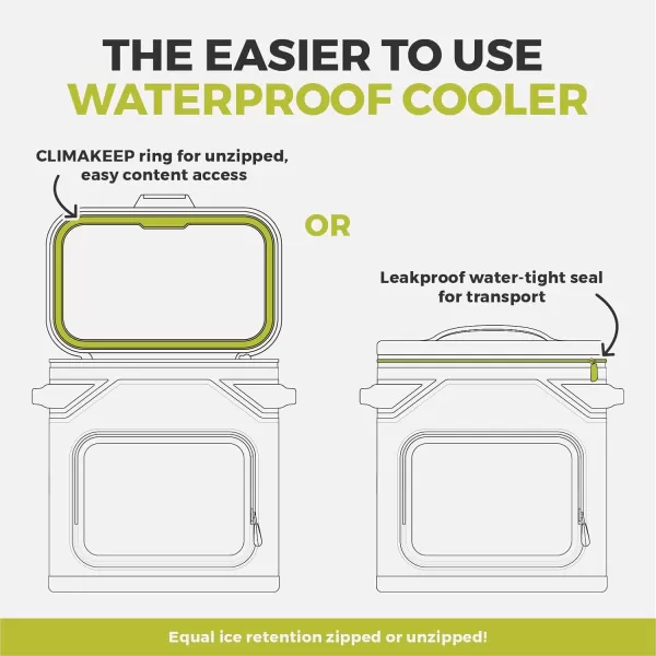 CORE Magnetic Leak Proof Cooler with Waterproof Zipper  Insulated Bag Portable Ice Chest Box  Best Soft Cooler for Food ampamp Beverages for Tailgating Car Camping Travel and Family Beach PicnicsGray 36 Can