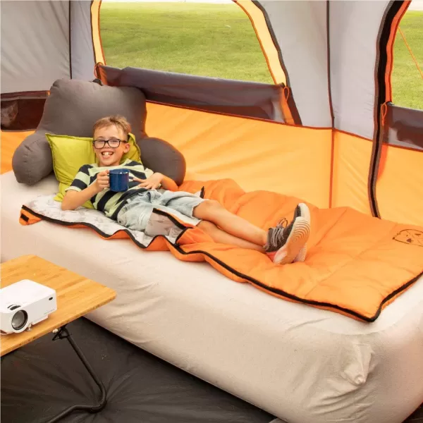 CORE Youth IndoorOutdoor Sleeping Bag  Great for Kids Boys Girls  Ultralight and Compact Perfect for Backpacking Hiking Camping and SleepoversOrange