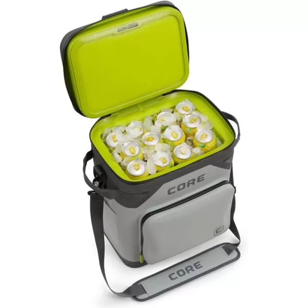 CORE Magnetic Leak Proof Cooler with Waterproof Zipper  Insulated Bag Portable Ice Chest Box  Best Soft Cooler for Food ampamp Beverages for Tailgating Car Camping Travel and Family Beach PicnicsGray 36 Can