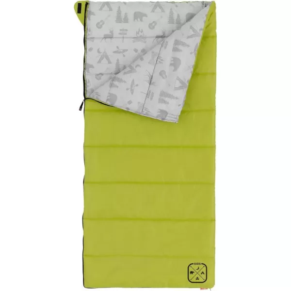 CORE Youth IndoorOutdoor Sleeping Bag  Great for Kids Boys Girls  Ultralight and Compact Perfect for Backpacking Hiking Camping and SleepoversGreen