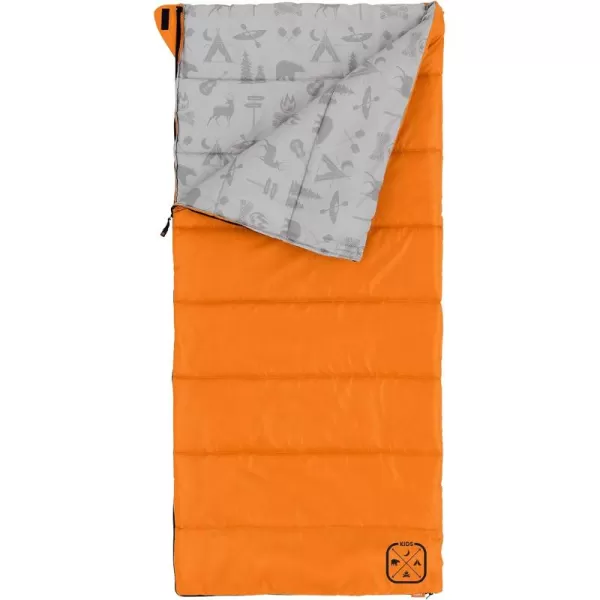 CORE Youth IndoorOutdoor Sleeping Bag  Great for Kids Boys Girls  Ultralight and Compact Perfect for Backpacking Hiking Camping and SleepoversOrange