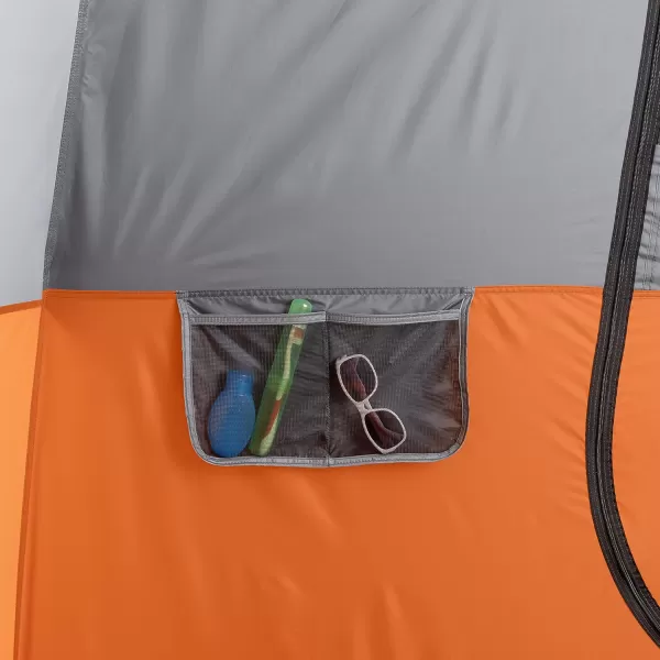 CORE 11 Person Family Cabin Tent with Screen Room  Large Multiple Room Tent with Storage Pockets for Camping Accessories  Portable Huge Tent with Carry Bag for Outdoor or Backyard Camping11 Person Cabin Tent with Screen Room Orange