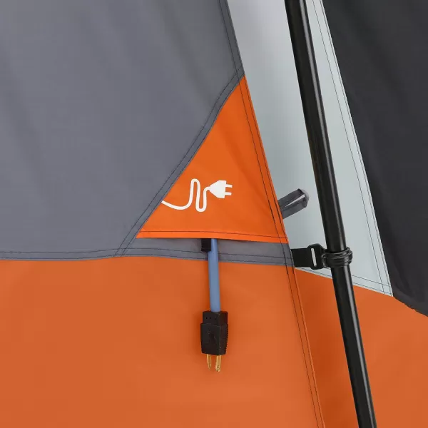 CORE 11 Person Family Cabin Tent with Screen Room  Large Multiple Room Tent with Storage Pockets for Camping Accessories  Portable Huge Tent with Carry Bag for Outdoor or Backyard Camping11 Person Cabin Tent with Screen Room Orange