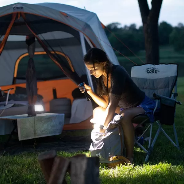 CORE 1500 Lumen CREE LED Rechargeable Camping Emergency Flashlight Lithium Ion Batteries Autodimming1000 Lumens