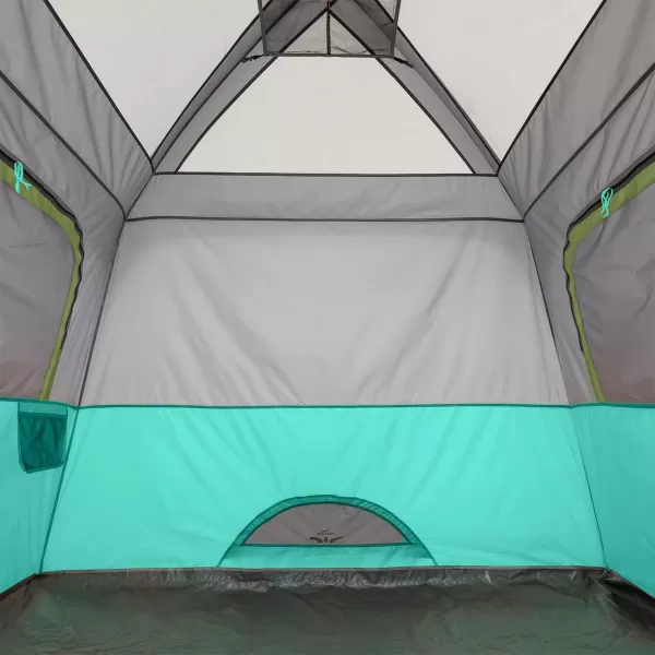 CORE 4 Person ampamp 6 Person Camp Tents  Portable Cabin Tent with Carry Bag for Outdoor Car Camping  Included Tent Gear Loft Organizer for Camping Accessories4 Person Green