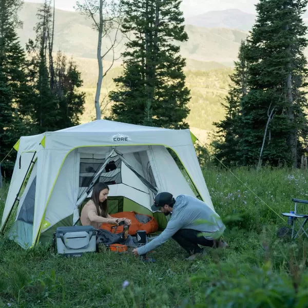 CORE Instant Cabin Tent  Multi Room Tent for Family  Large Pop Up Tent with Organization for Outdoor Camping Accessories  4 Person  6 Person  8 Person  10 Person Tent for Camping4 Person