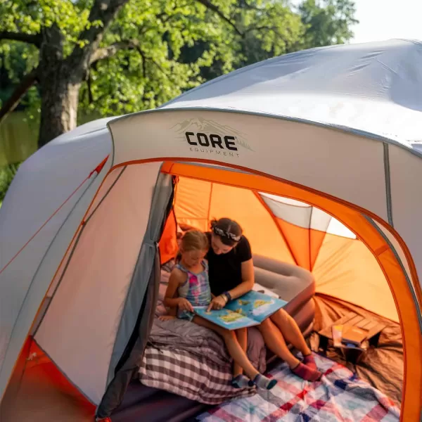 CORE Tents for Outdoor Family Hiking and Backpacking  4 Person  6 Person  9 Person Portable Dome Camp Tent with Storage Pockets for Camping Accessories9 Person