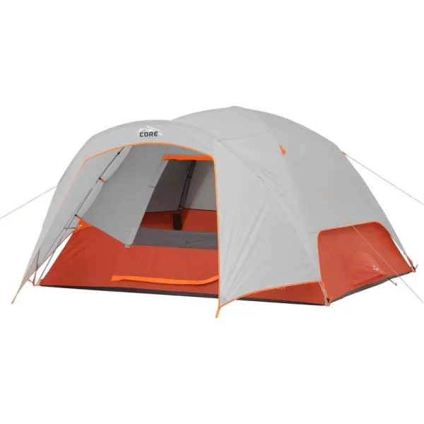 CORE Tents for Outdoor Family Hiking and Backpacking  4 Person  6 Person  9 Person Portable Dome Camp Tent with Storage Pockets for Camping Accessories6 Person W Vestibule