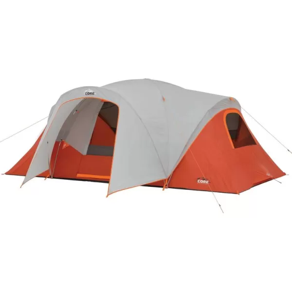CORE Tents for Outdoor Family Hiking and Backpacking  4 Person  6 Person  9 Person Portable Dome Camp Tent with Storage Pockets for Camping Accessories9 Person W Vestibule