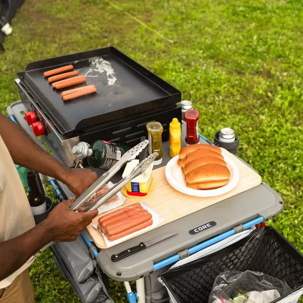 CORE Hanging Organizer  Fits The 4 Foot Outdoor FlexRail Camp ampamp Cook Table  Portable for Beach Picnic Backyards BBQ Tailgate Patio and Party