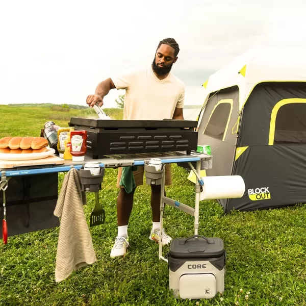 CORE Hanging Organizer  Fits The 4 Foot Outdoor FlexRail Camp ampamp Cook Table  Portable for Beach Picnic Backyards BBQ Tailgate Patio and Party