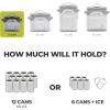 imageCORE Magnetic Leak Proof Cooler with Waterproof Zipper  Insulated Bag Portable Ice Chest Box  Best Soft Cooler for Food ampamp Beverages for Tailgating Car Camping Travel and Family Beach PicnicsShadow Gray