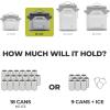 imageCORE Magnetic Leak Proof Cooler with Waterproof Zipper  Insulated Bag Portable Ice Chest Box  Best Soft Cooler for Food ampamp Beverages for Tailgating Car Camping Travel and Family Beach PicnicsShadow Gray