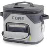 imageCORE Magnetic Leak Proof Cooler with Waterproof Zipper  Insulated Bag Portable Ice Chest Box  Best Soft Cooler for Food ampamp Beverages for Tailgating Car Camping Travel and Family Beach PicnicsShadow Gray