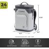 imageCORE Magnetic Leak Proof Cooler with Waterproof Zipper  Insulated Bag Portable Ice Chest Box  Best Soft Cooler for Food ampamp Beverages for Tailgating Car Camping Travel and Family Beach PicnicsShadow Gray