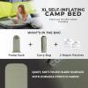 imageCORE Long Wide Self Inflating Camping Bed  Perfect Blow Up Mattress for Travel Car Camping ampamp Outdoor Use  Air ampamp Foam Filled Inflatable Sleeping Pad for AdultsLong Wide