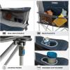 imageCORE Loveseat Outdoor Camp Chair  2 Person Folding Double Lawn Chair with Storage Pockets for Accessories  Perfect for Concert Seat Festivals Sports Beach Travel ampamp PicnicNavy
