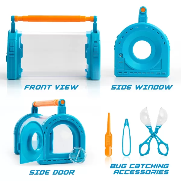 Bug Catcher Kit for Kids  Light Up Critter Habitat Box for IndoorOutdoor Insect Collecting  Includes Bug Tong Tweezer Activity Booklet and Pipette  Gift for Boys and Girls