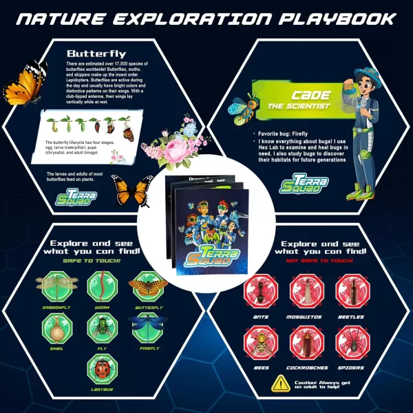 Bug Catcher Nature Exploration Set  Includes Habitat Bucket Critter Box Activity Booklet Butterfly Net Magnifier Tweezer Pipette Bug Tong and Exploration Hat Bug Catching Kids 3