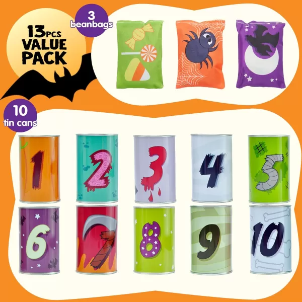 JOYIN 13 Pcs Halloween Carnival Can Bean Bag Toss Games for Kids ampamp Adults Trick or Treat Decoration Home Decor Party Favors Supplies Homeschooling Backyard GameCarnival Games
